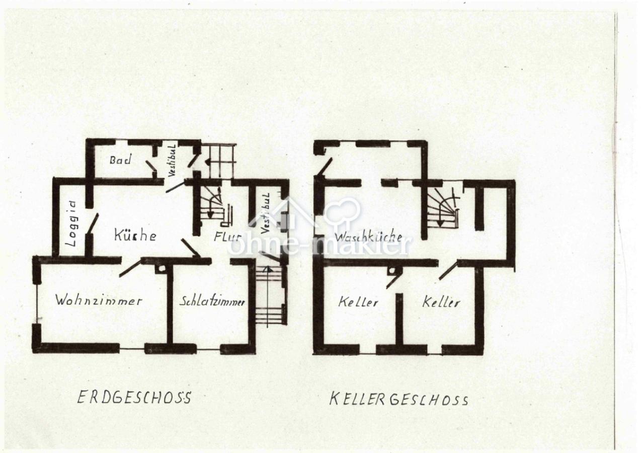 Erdgeschoß und Kellergeschoß