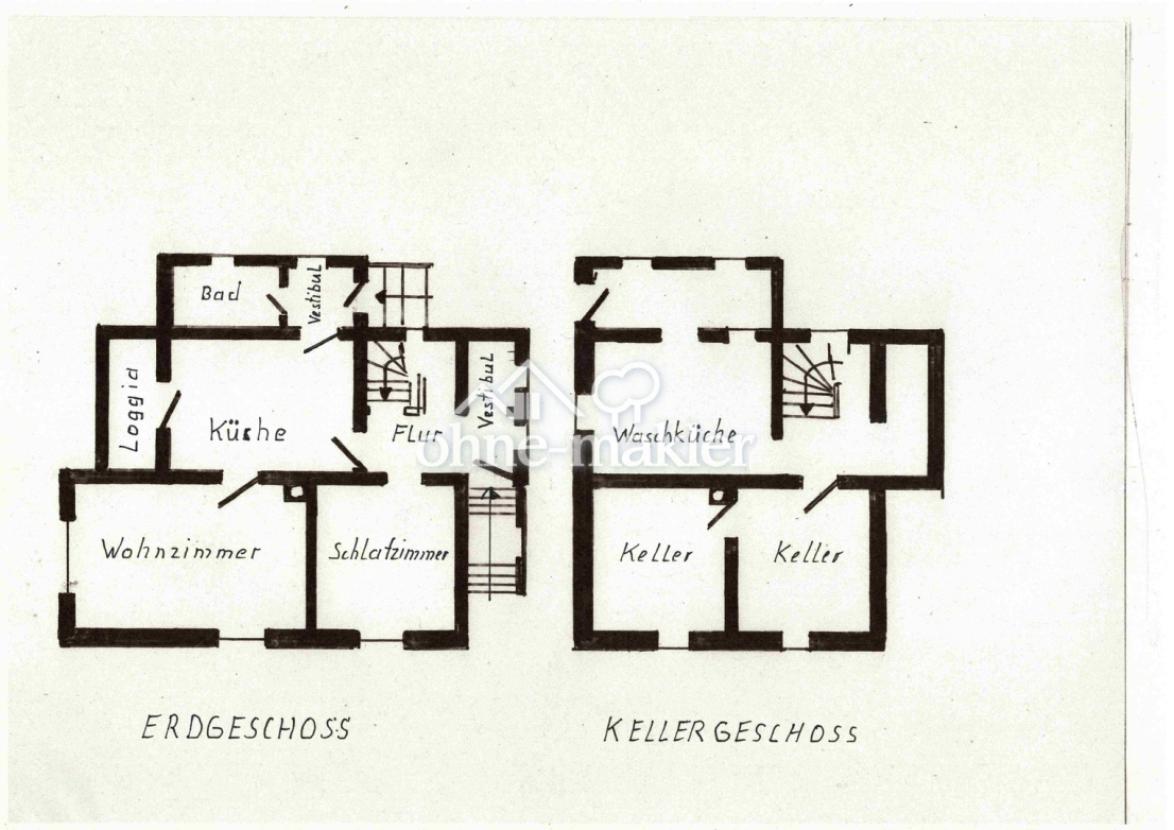 Erdgeschoß und Kellergeschoß