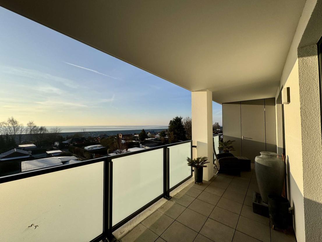 Balkon mit Blick zur Nordsee