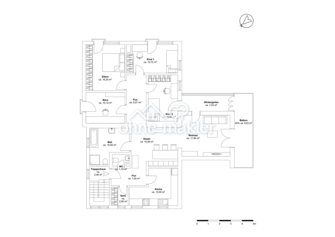 Grundriss möbiliert