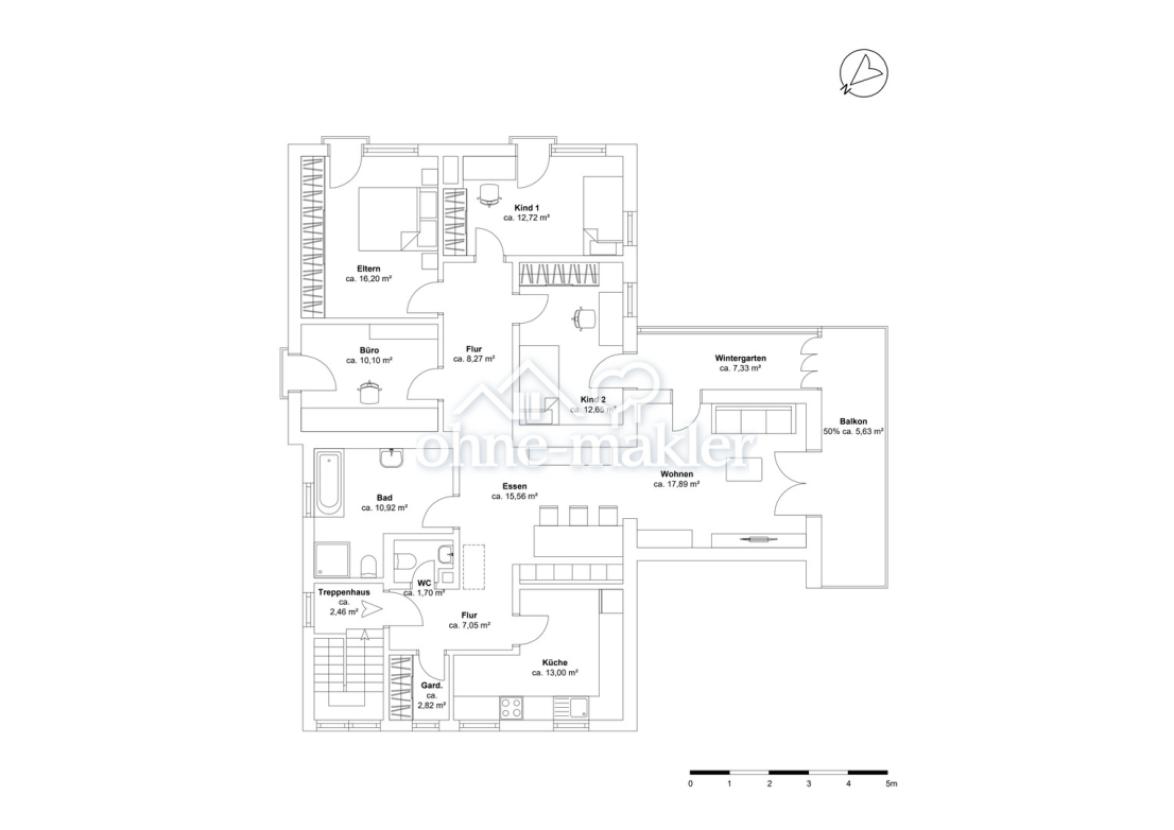 Grundriss möbiliert