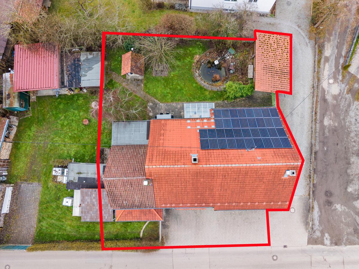 Vogelperspektive Grundstück