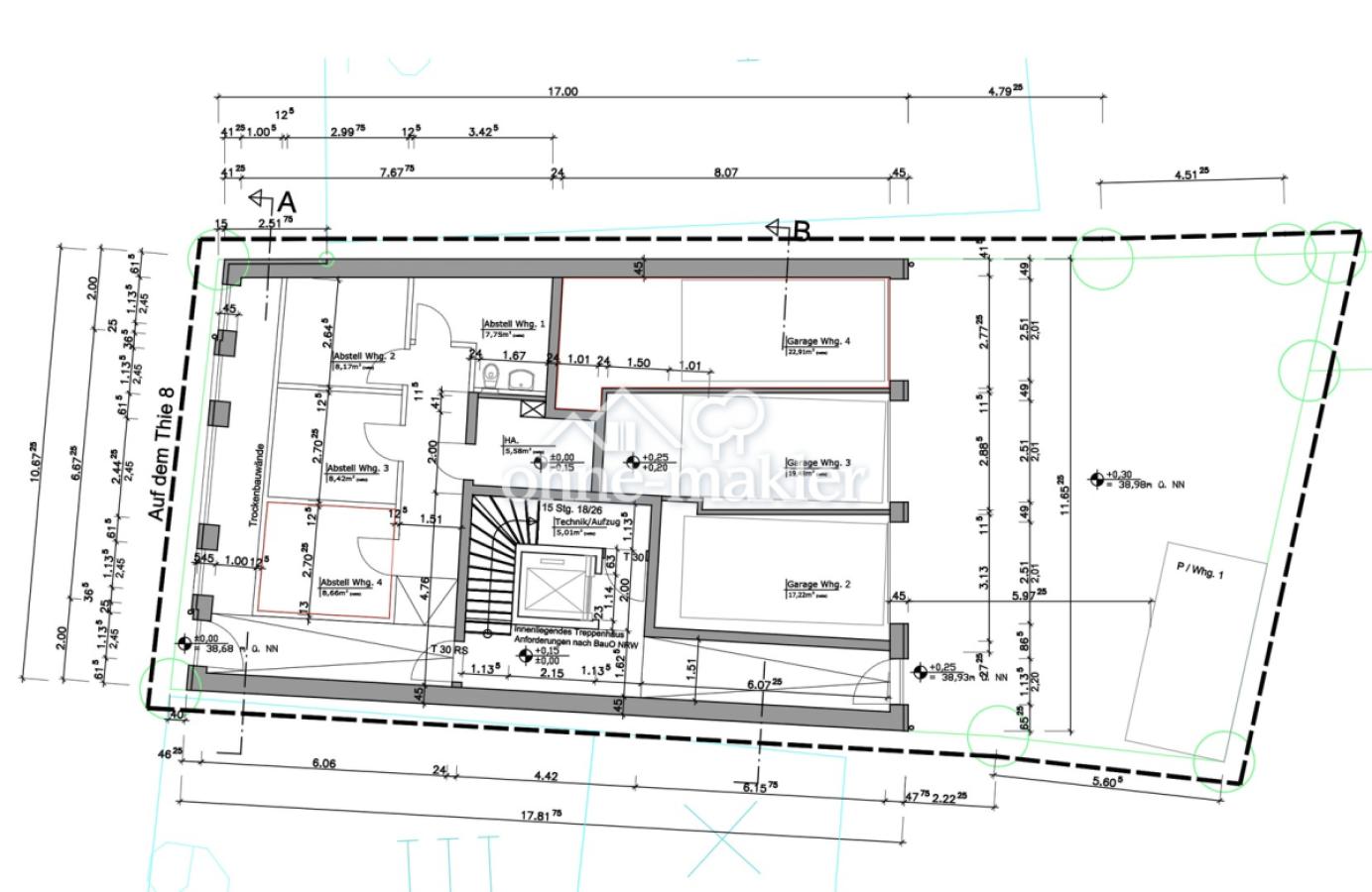 Grundriss Garage u. Keller