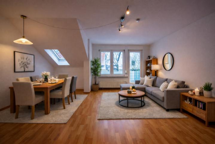 Virtual Staging Wohn-/ Esszimmer