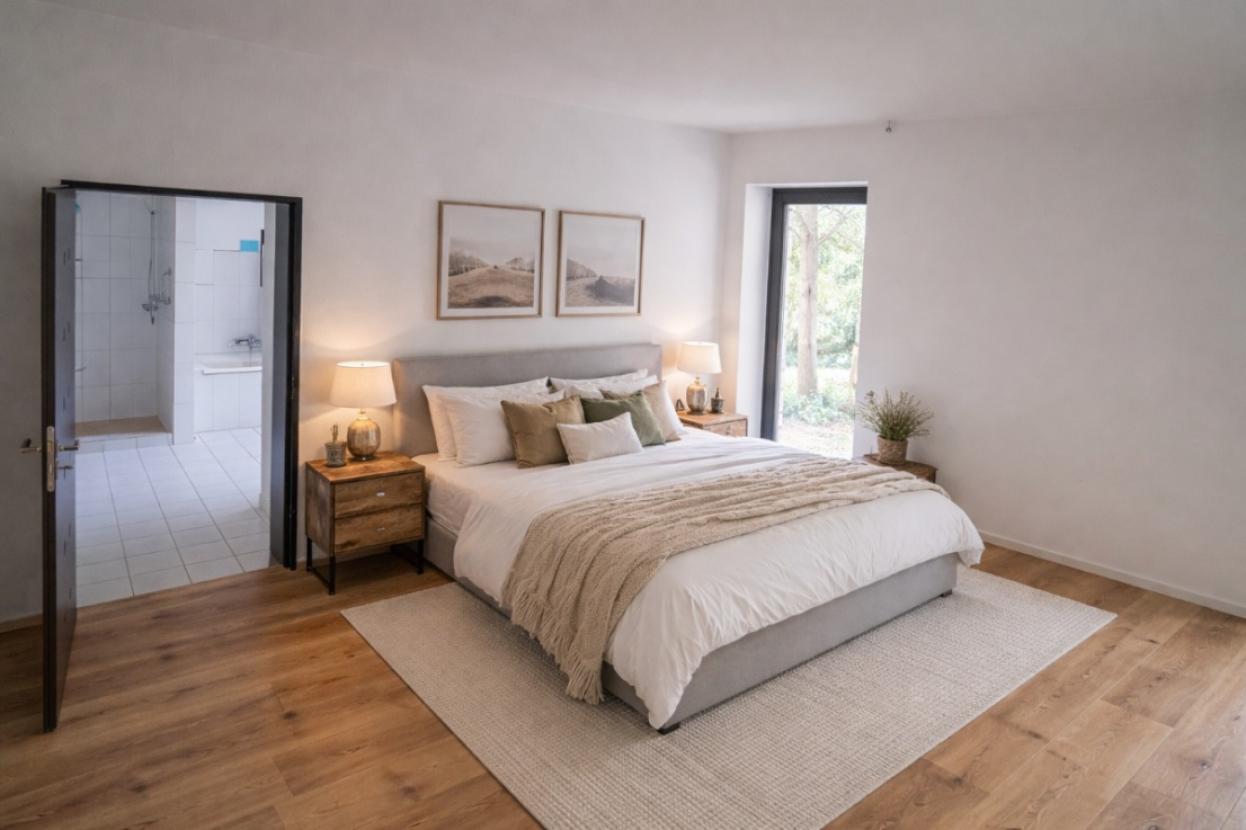 Daberkow Immobilien - KI generiertes Schlafzimmer im EG