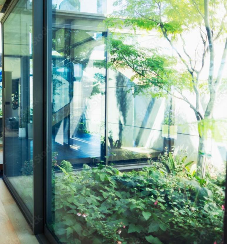 Gestaltungsmöglichkeit für das Patio im Souterrain 