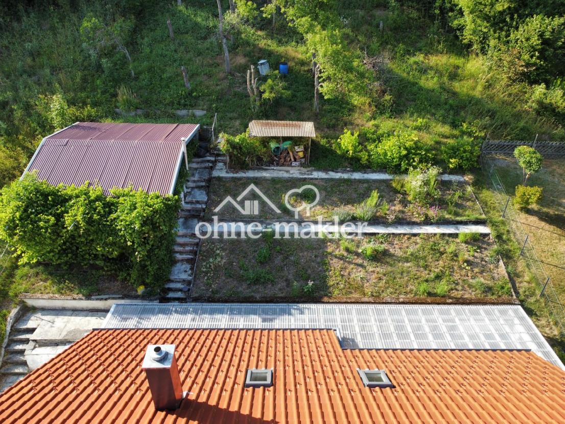 Anbau, Garten und Gartenhaus