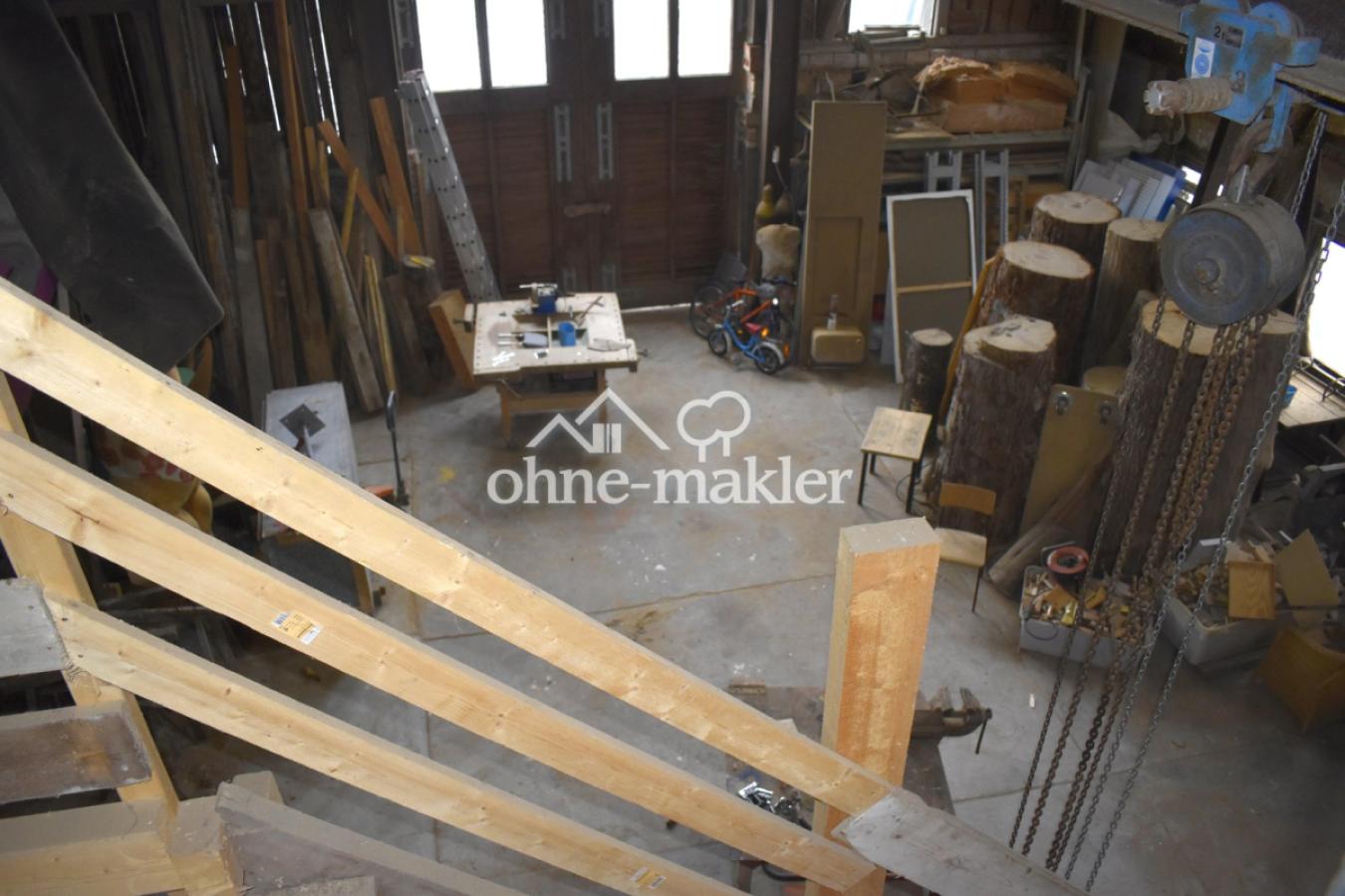 Blick vom 2 OG, Werkstatt