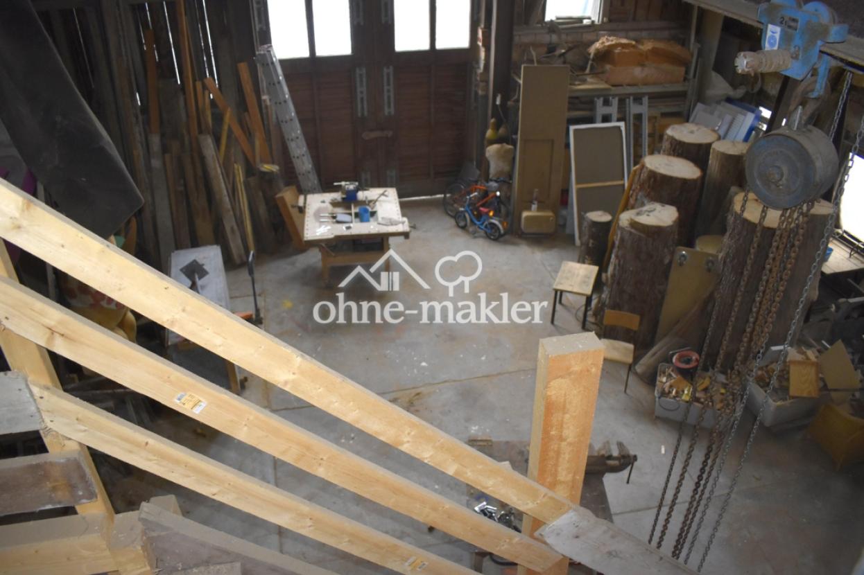 Blick vom 2 OG, Werkstatt