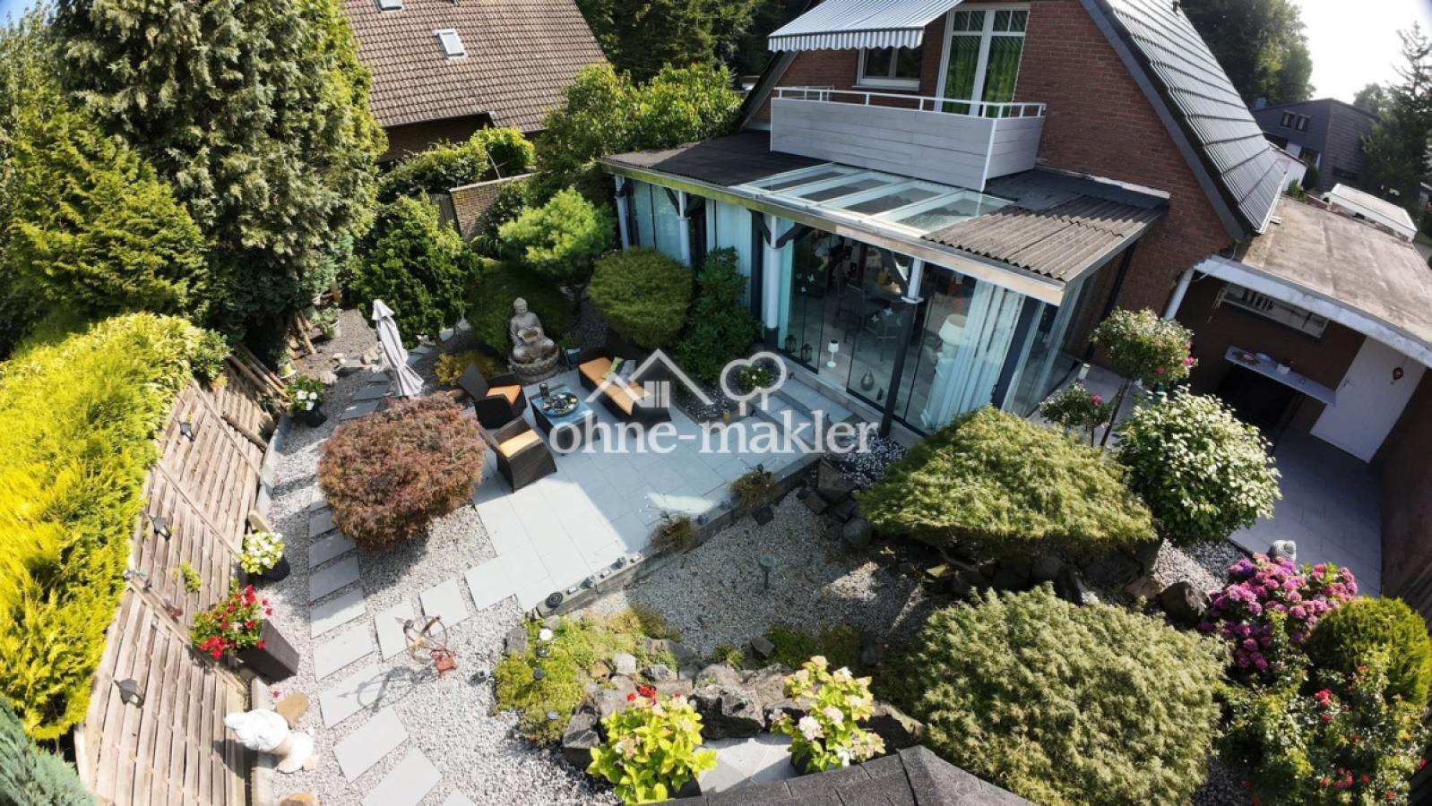 Gartenblick aufs Haus