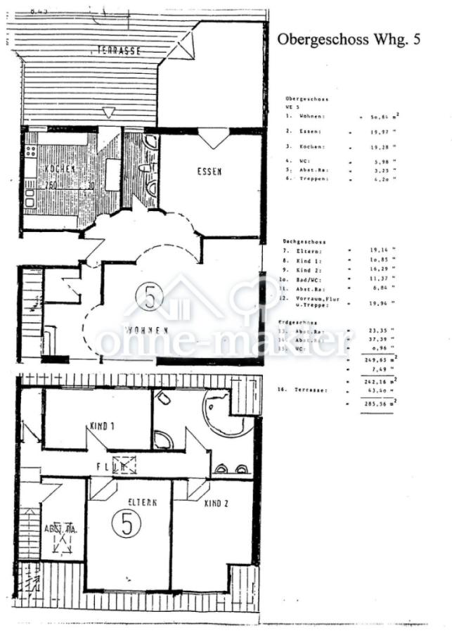 Grundriss ETW 5 auf 2 Etagen