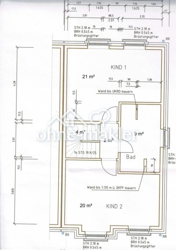 Grundriss Obergeschoss