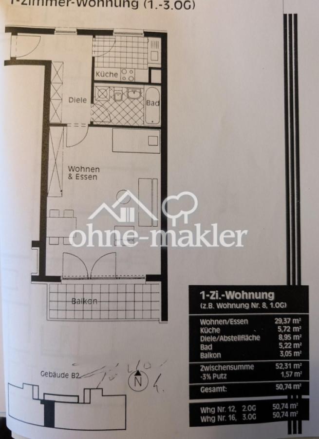 Grundriss mit Wohnfläche