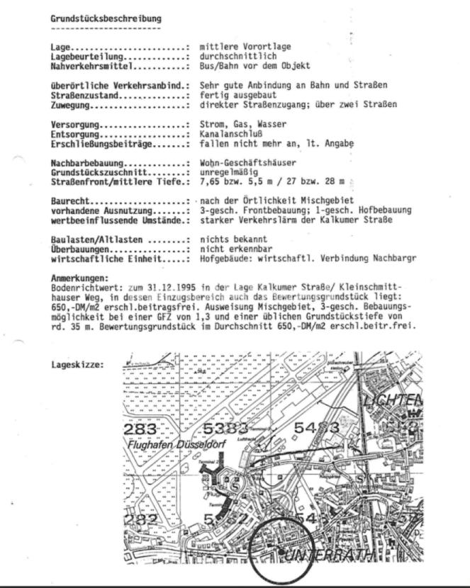 Grunstücksbeschreibung