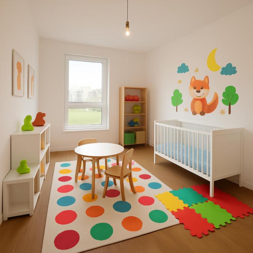 Kinderzimmer eingerichtet (KI)