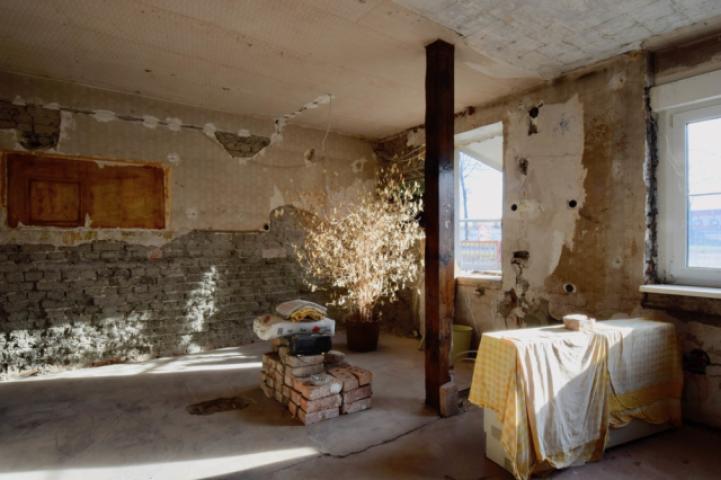 Wohnzimmer im Ausbauzustand