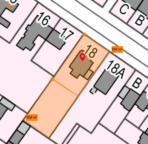 Mögliche Grundstücksteilung