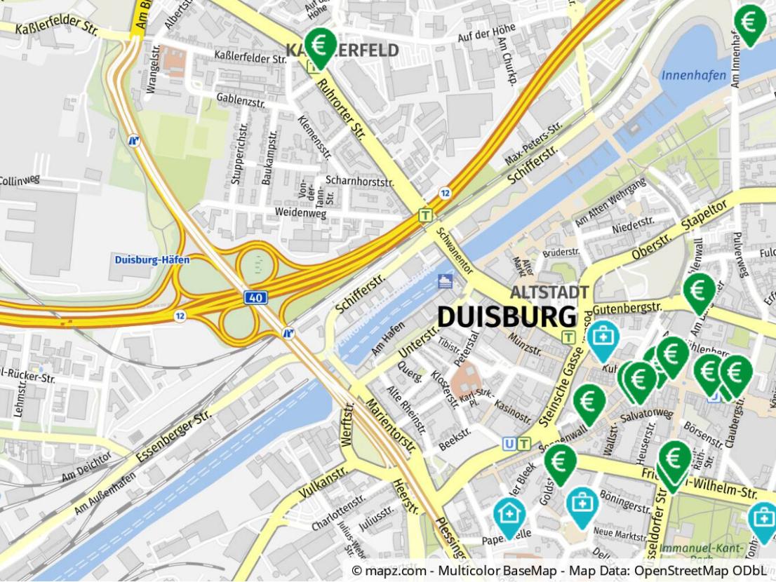 Geolyzer Kartenausschnitt