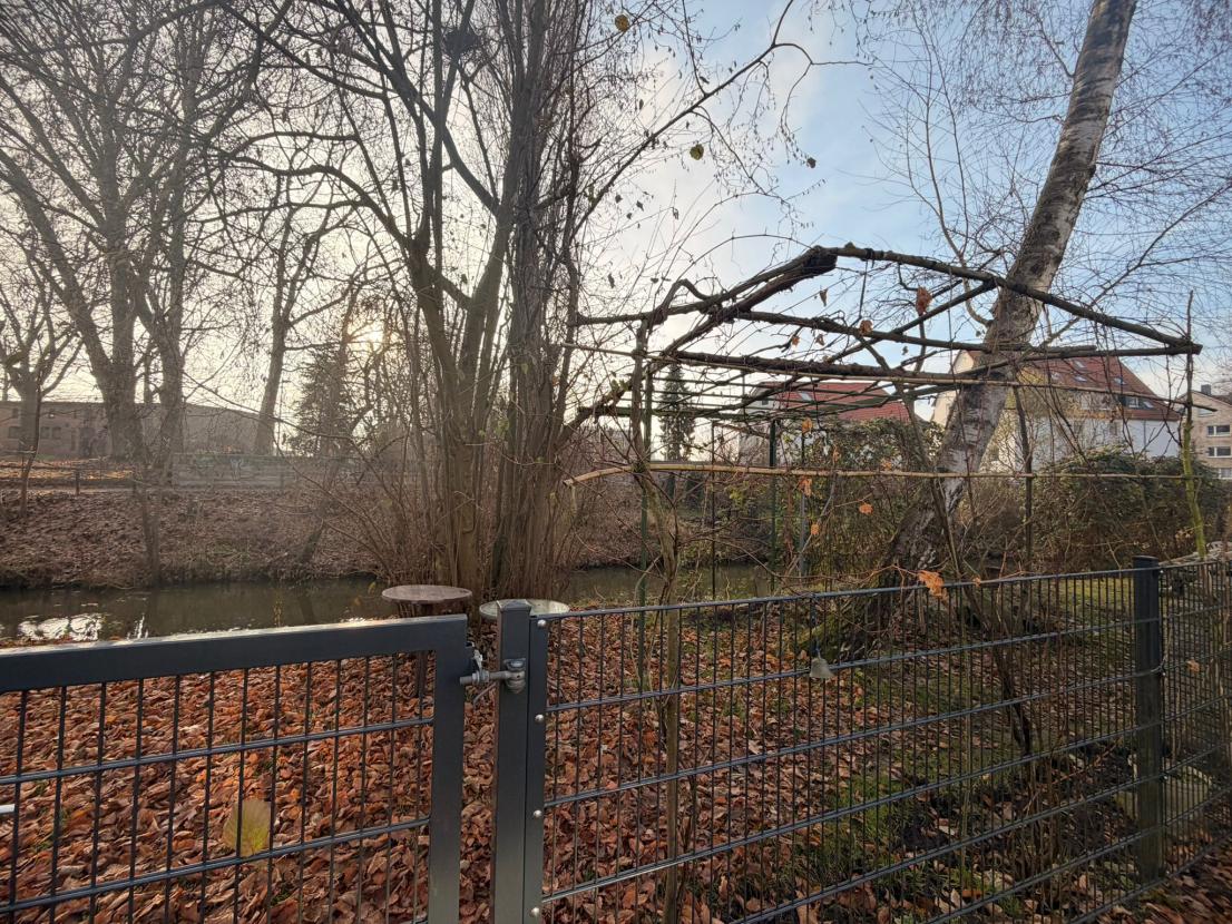 Gartenabteil mit Zugang zur Fuhse