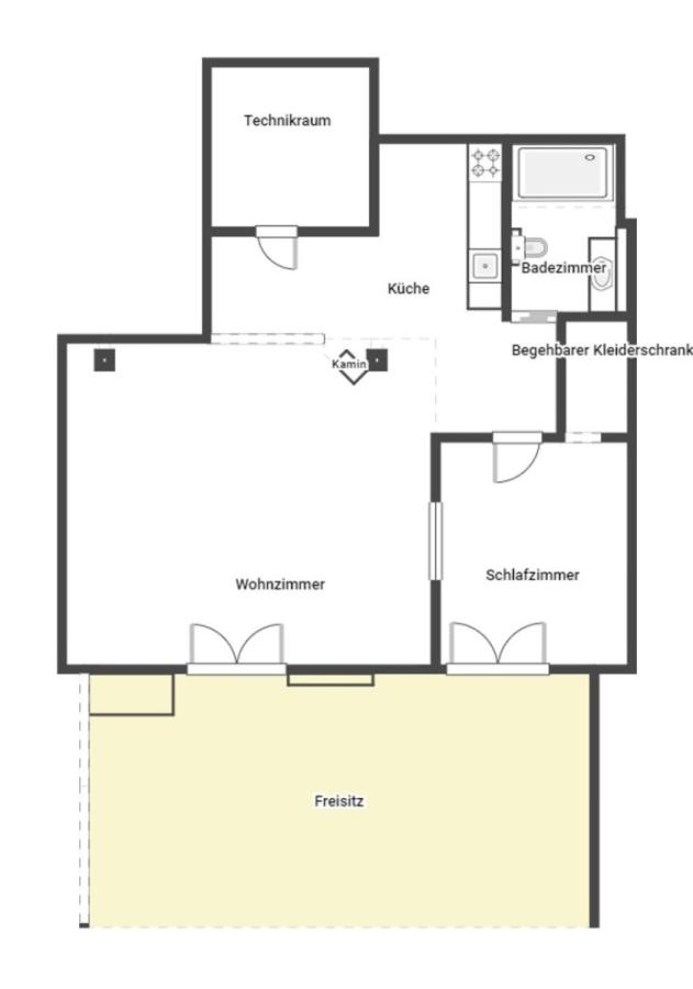 Grundriss mittlere Wohnung
