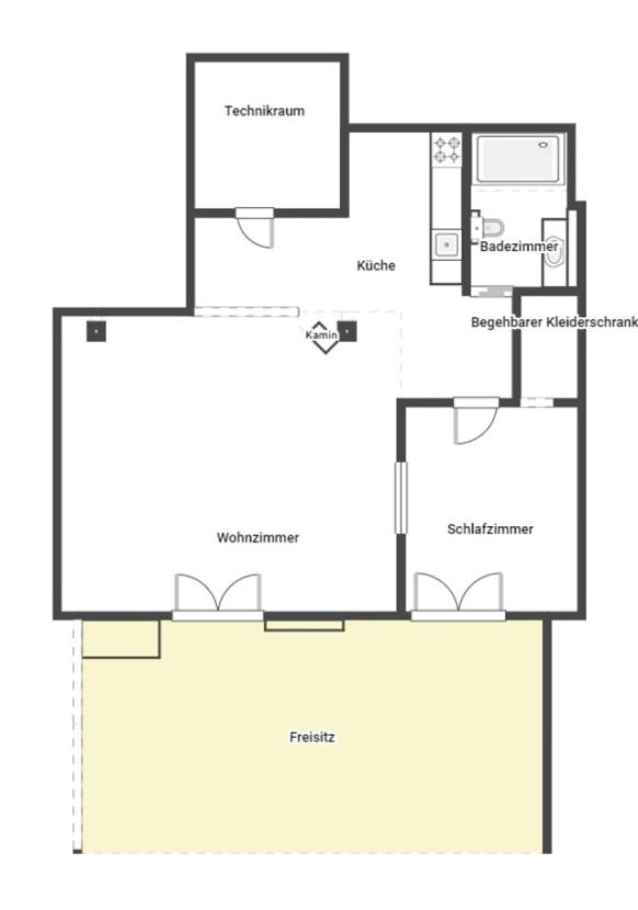 Grundriss mittlere Wohnung