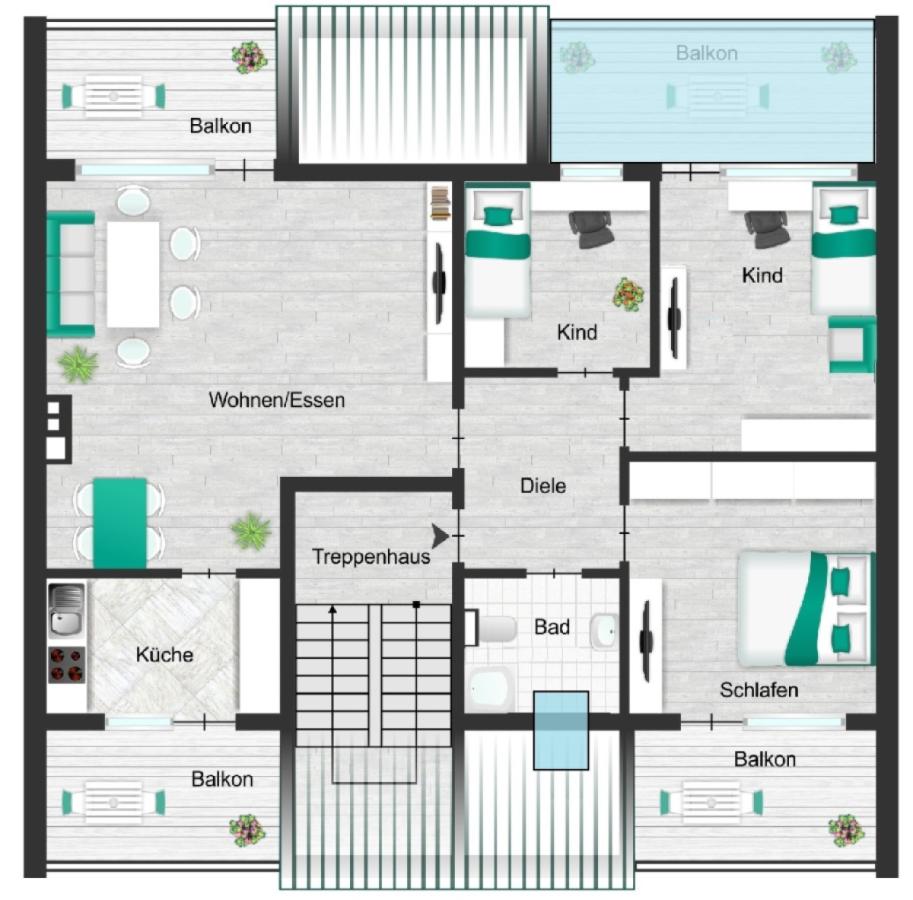 Grundriss- 3D- Visualisierung
