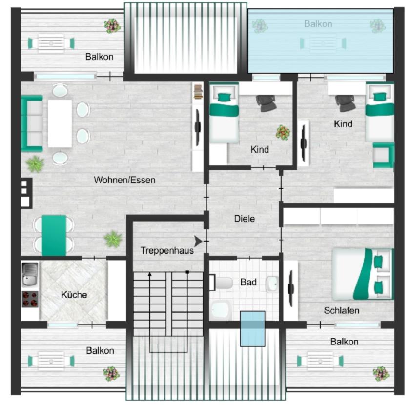Grundriss- 3D- Visualisierung