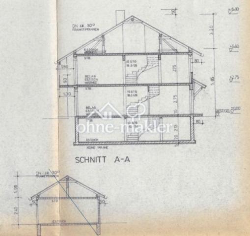 Schnitt durch Haus u Garage
