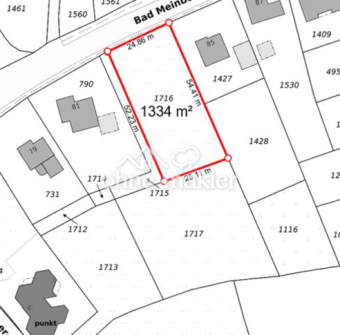 Liegenschaftskarte, ca. Maße