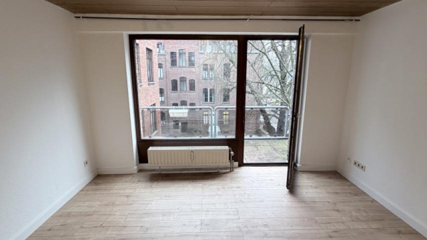 Blick zum Balkon