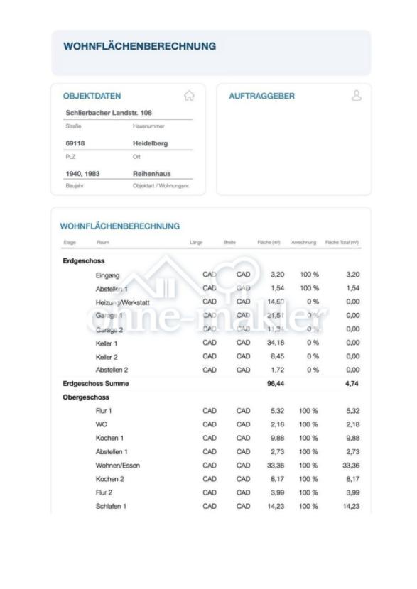 Wohnflächenberechnung 1