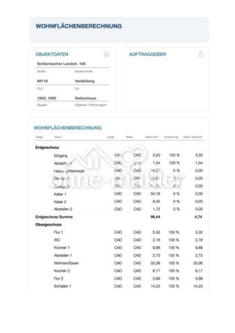 Wohnflächenberechnung 1