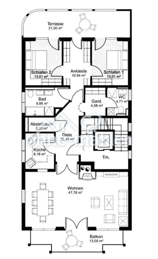 Grundriss der Wohnung