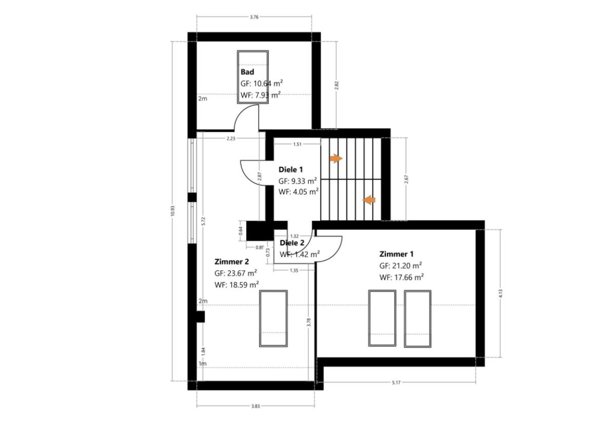 Grundriss Skizze 2.OG