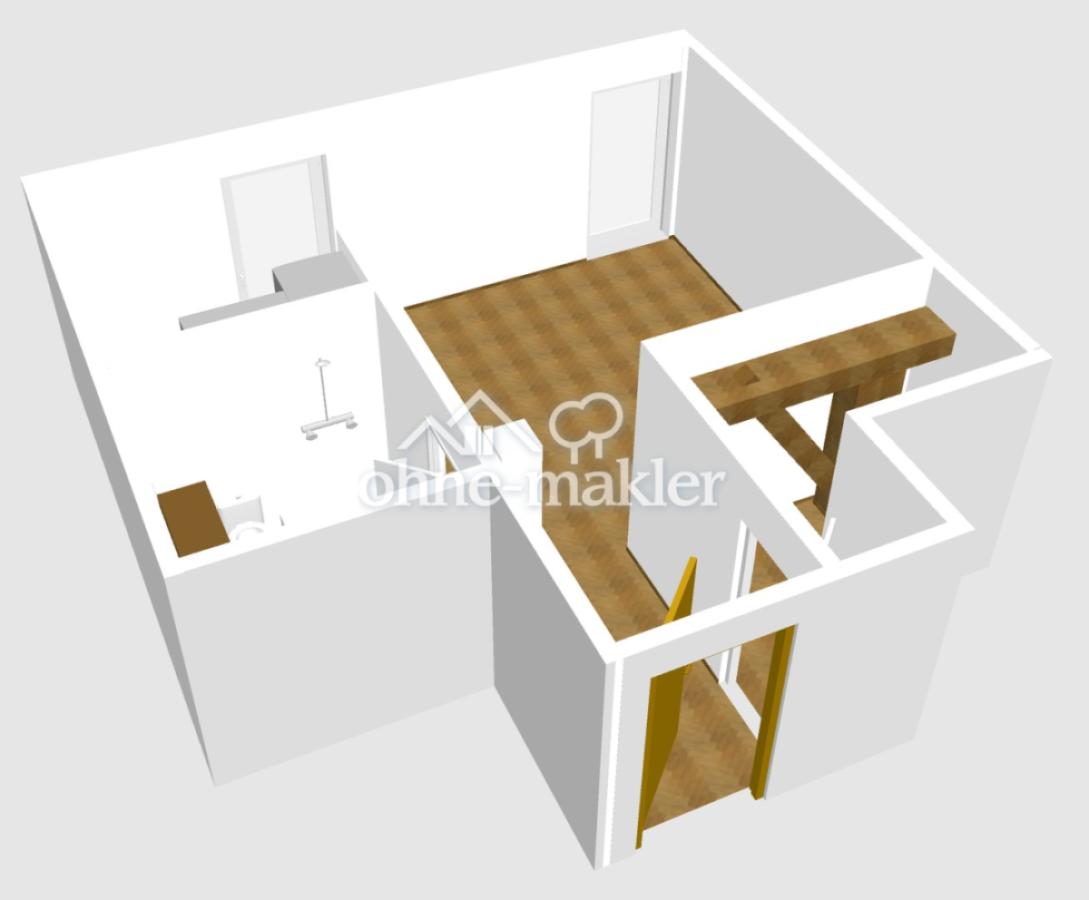 Grundriss 3D von Südwest