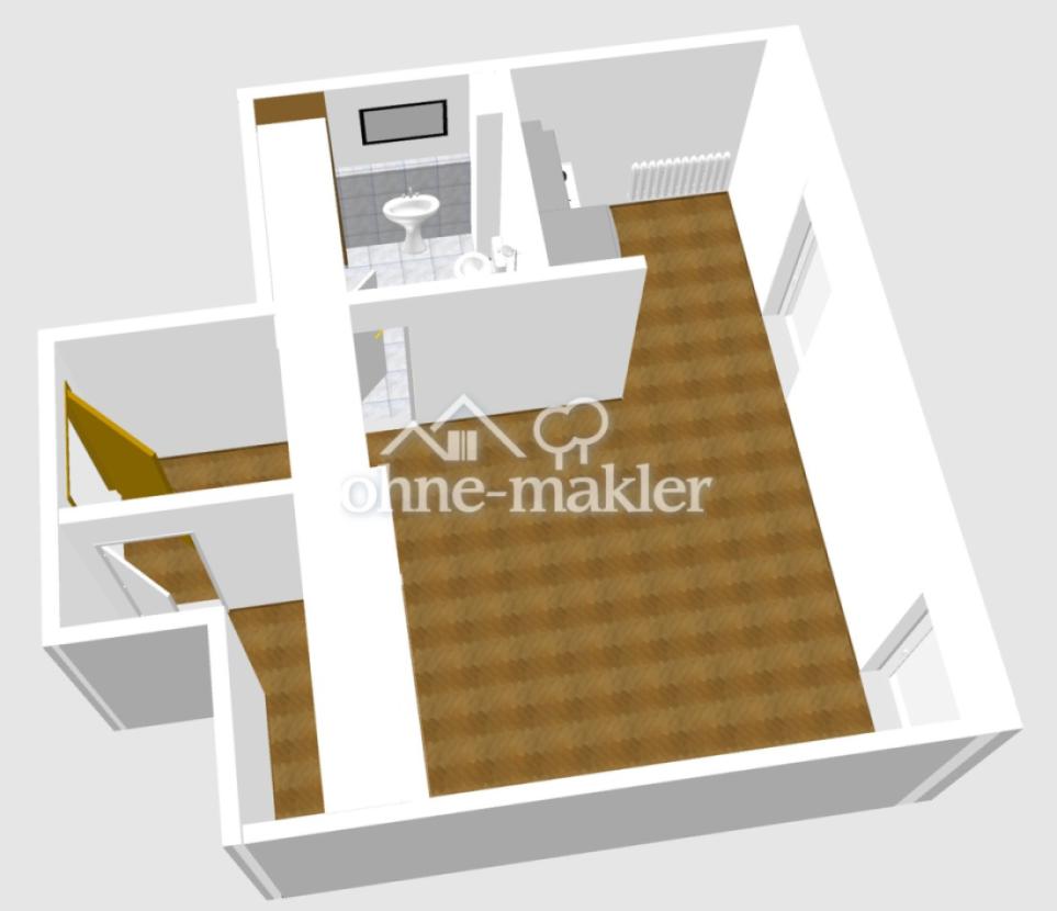 Grundriss 3D von Ost