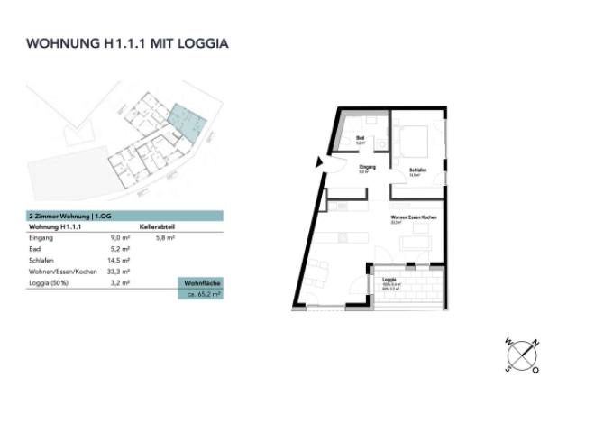 Wohnung H1.1.1 mit Loggia