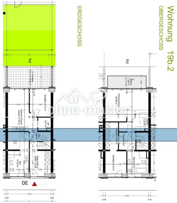 Grundriss Erd- und Obergeschoß