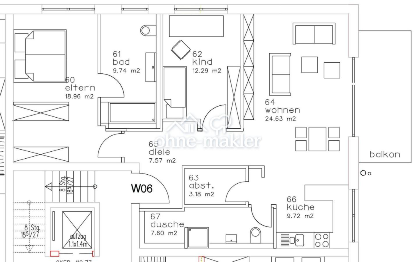 Schematischer Grundriss