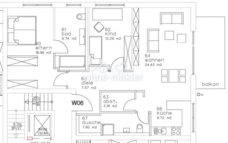 Schematischer Grundriss