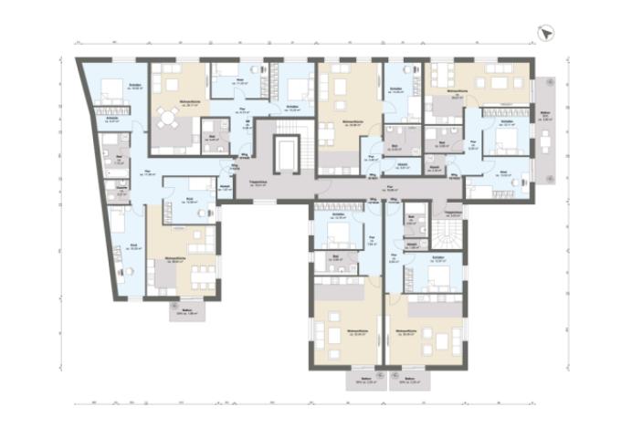 Geschossplan 1. bis 3. Obergeschoss