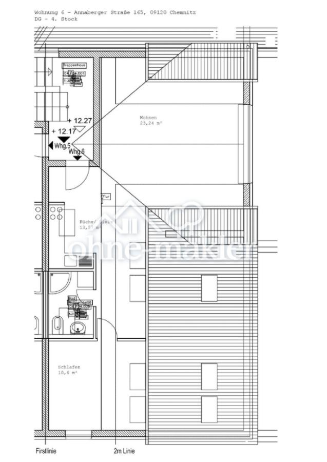 Grundriss Wohnung 6 - DG