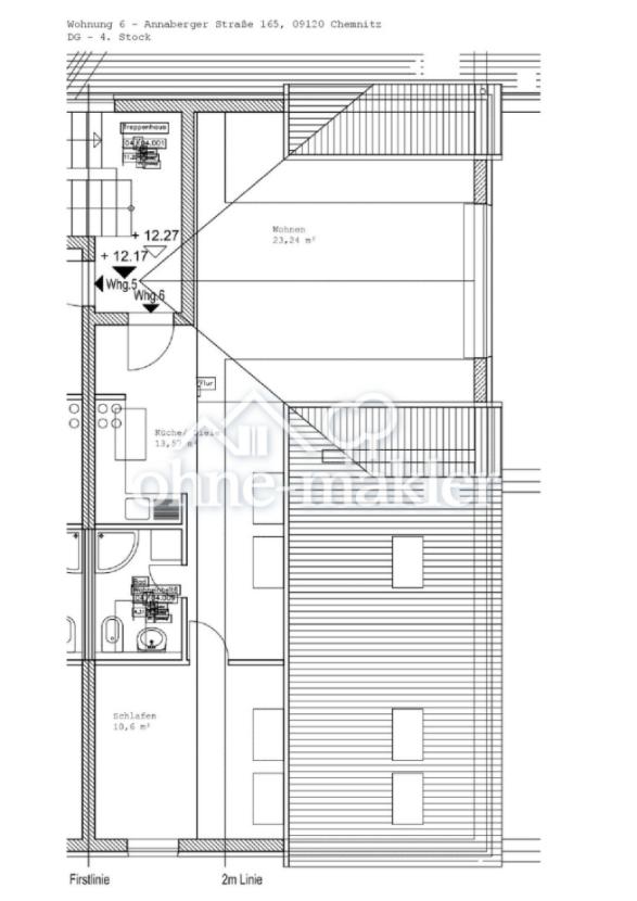 Grundriss Wohnung 6 - DG