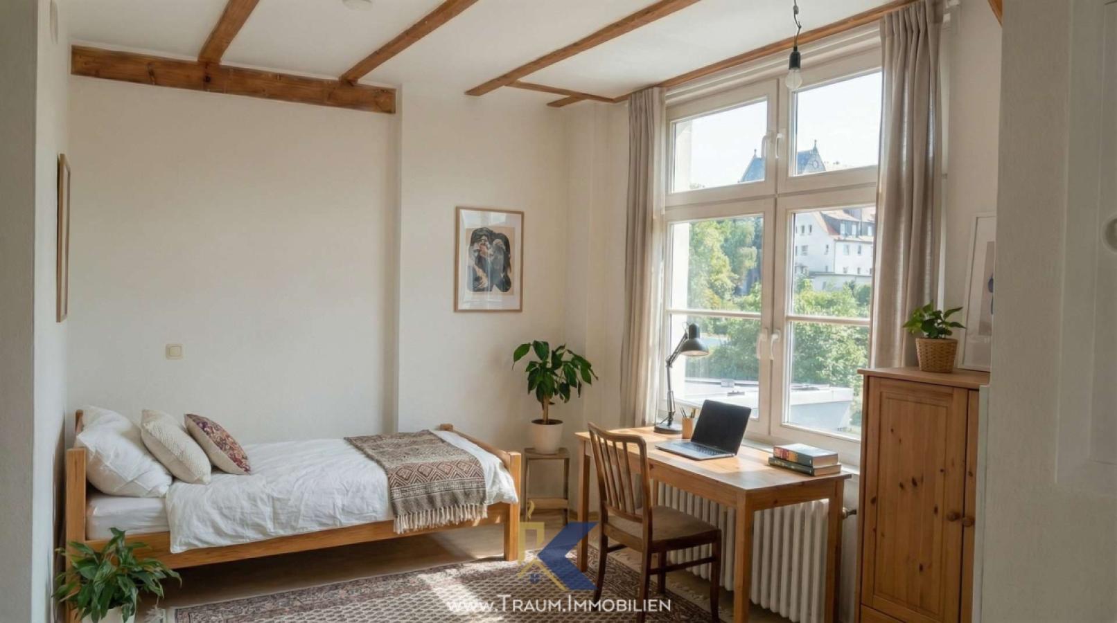 So könnte es aussehen: Wohn- und Schlafbereich