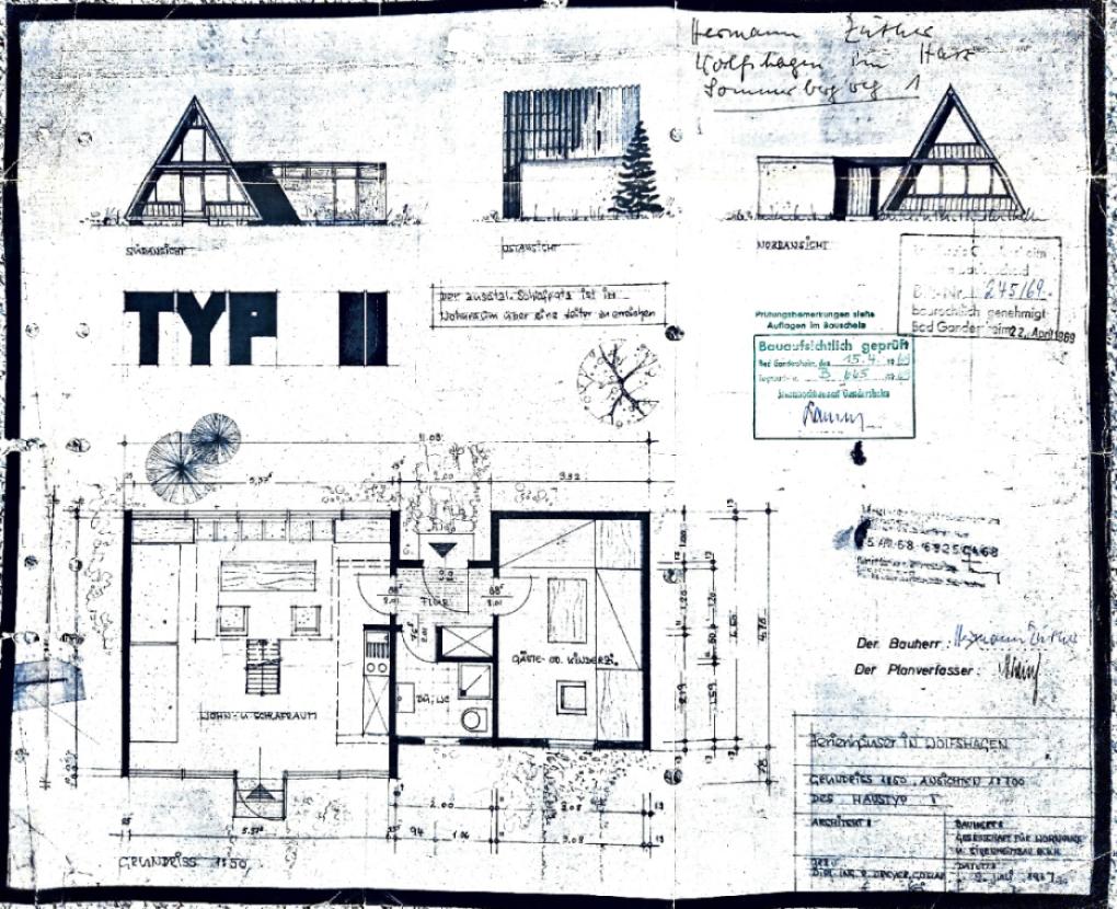 7079 Grundriss_Ansichten - 1967 - Haustyp II