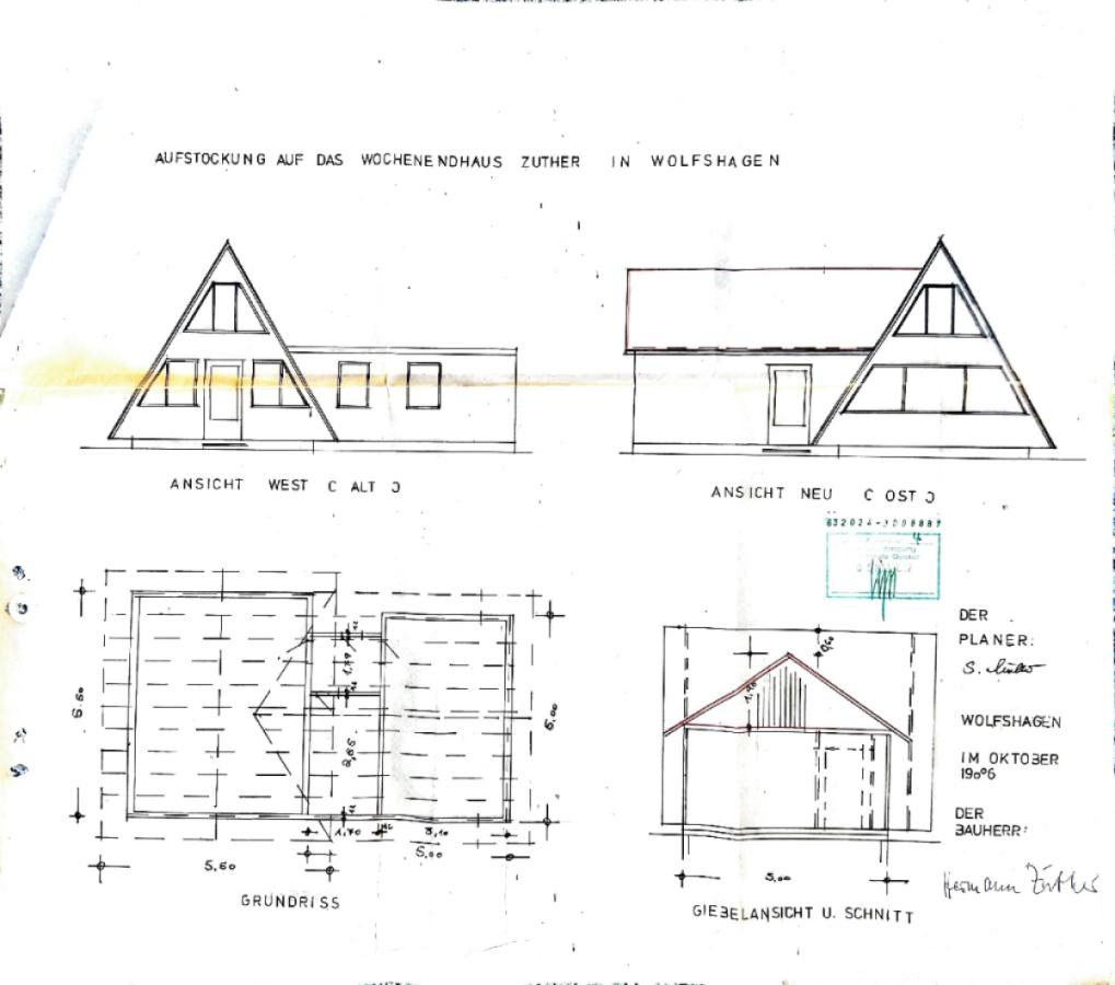 7079 Grundriss_Ansichten - 1986 - Aufstockung