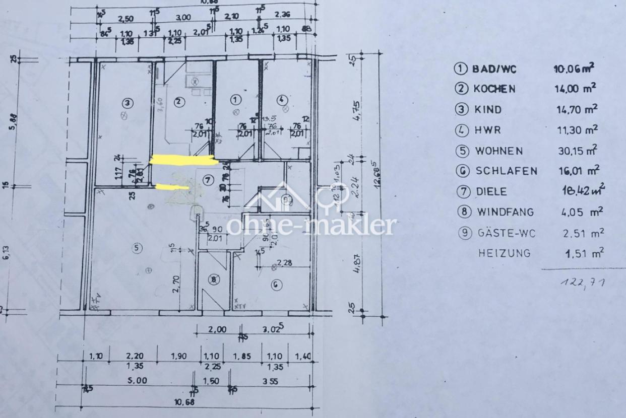 gelb= entfernte Wände
