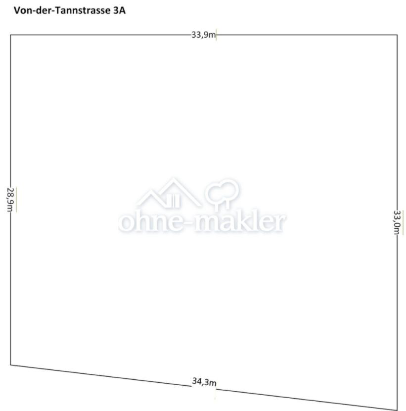 Abmessungen des Grundstücks