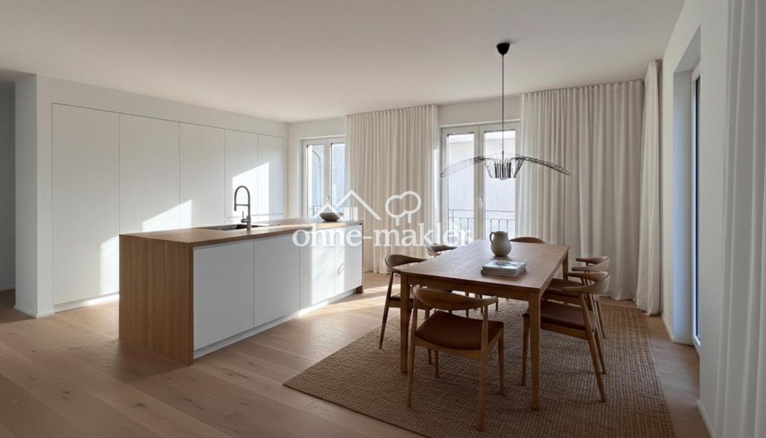 Visualisierung Küche u. Wohnen