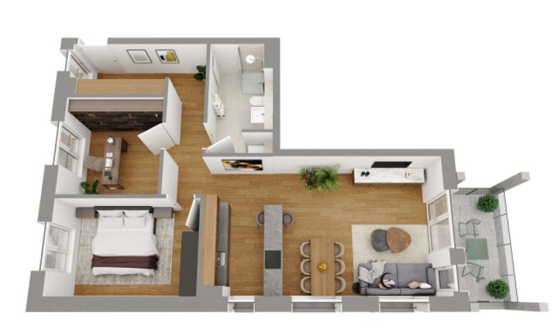 3D Grundriss Wohnung 4